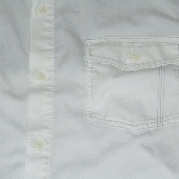 Columbia Mens Short Sleeve Fishing Hiking Shirt XL White Nylon PFG Omni Shade - Picture 7 of 7